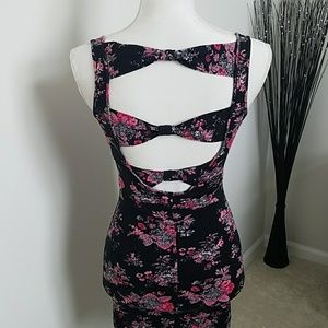 Floral cutout dress